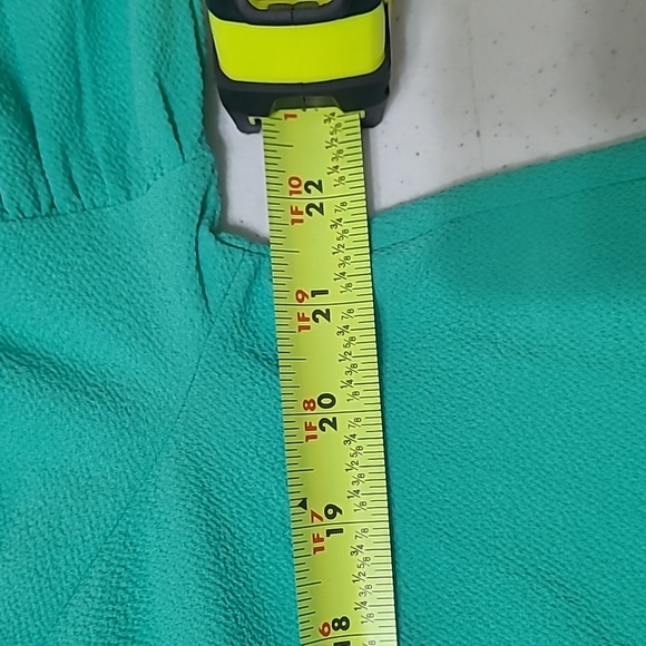 Kaari Blue off-the-shoulder blouse in a vibrant greenish teal color size XL - Picture 7 of 8